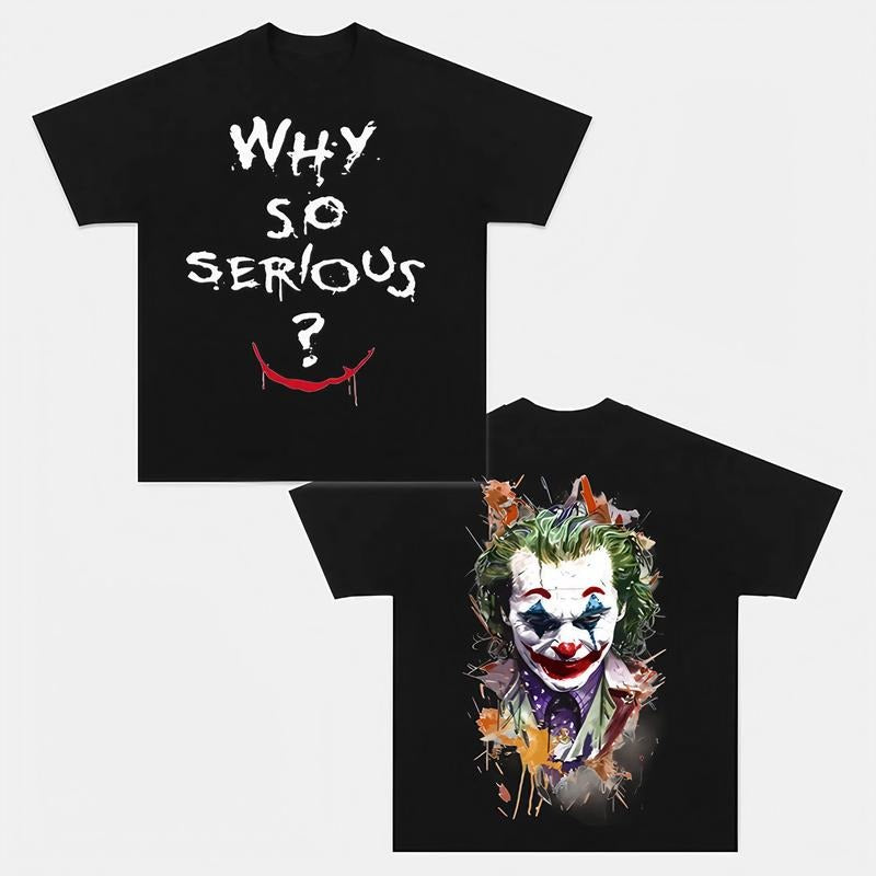 Joker Why So Serious T-Shirt Trending Movie T shirt Vintage 90s T-shirt gift for Movie fans gift for him gift for her...