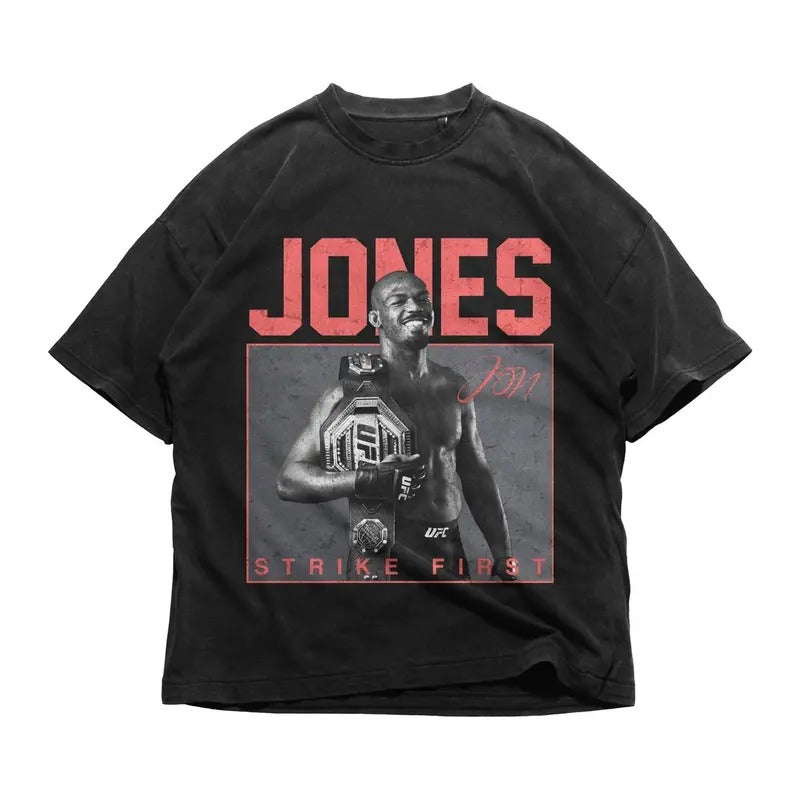 Jon Jones T-Shirt Vintage 90s Graphic Style Bones Jones T-Shirt - American Professional Boxer Tee Unisex T-Shirt Hoodie,...