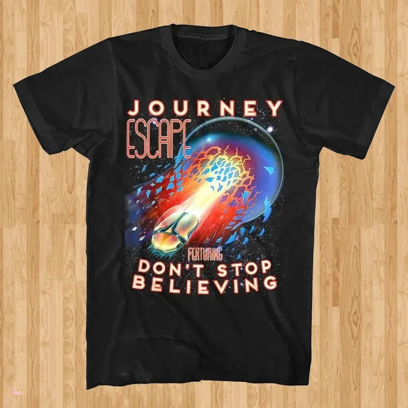 Journey Escape Don't Stop Believing Men's T shirt Rock Band Tour Journey ShirtsT-SHIRT, UNISEX SHIRT, CREWNECK Hoodie,...