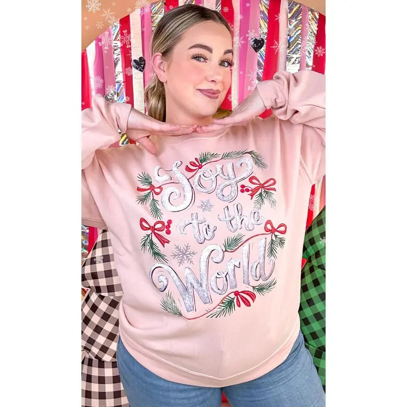 Joy To The World Christmas Graphic Sweatshirt T-Shirts, Hoodie | UrbanDripWear.com