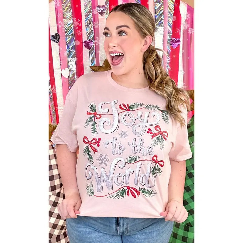 Joy To The World Christmas Graphic T-Shirt Hoodie, Sweatshirt | UrbanDripWear.com