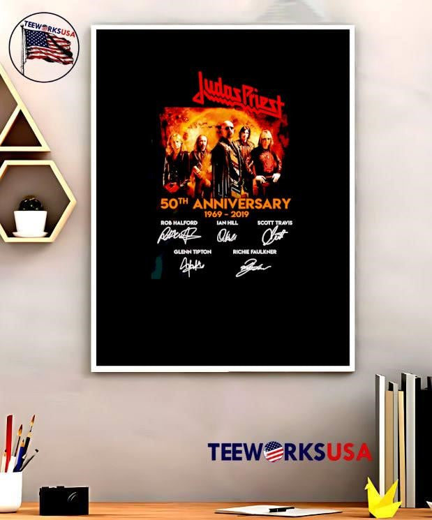 Judas Priest 50th Anniversary 1969 2019 Signatures shirt