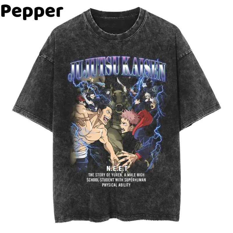 Jujutsu Kaisen Shirt, Sukuna Shirt, Vintage Anime Shirt, Jujutsu Kaisen Merch Menswear Top Underwear Tshirt Streetwear...