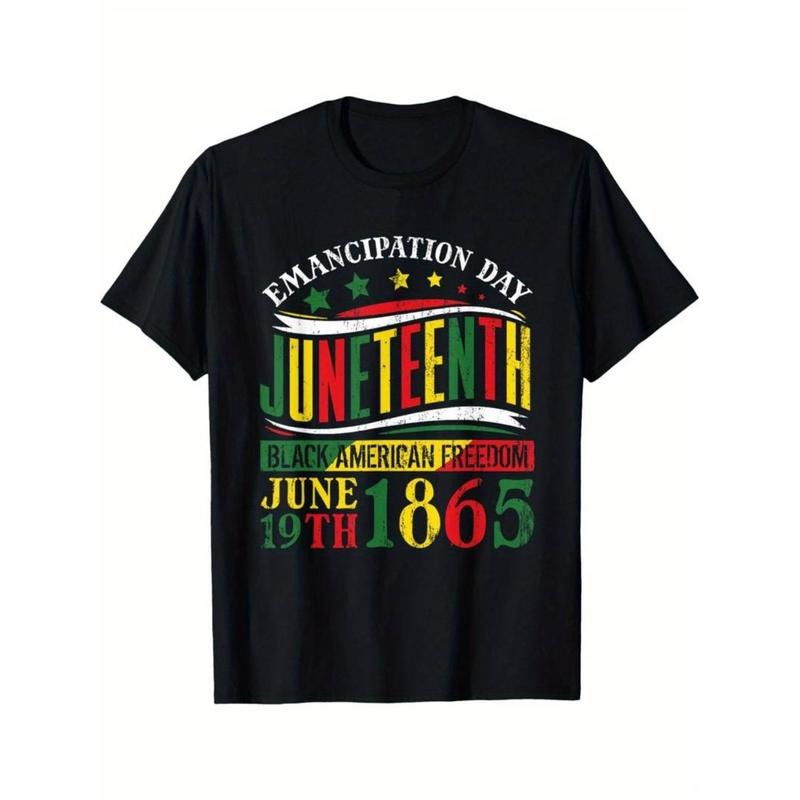 Juneteenth Black History Freedom 1865 Graphic T-Shirt - Vibrant Color Block Design, Unisex Regular Fit Short Sleeve Tee,...