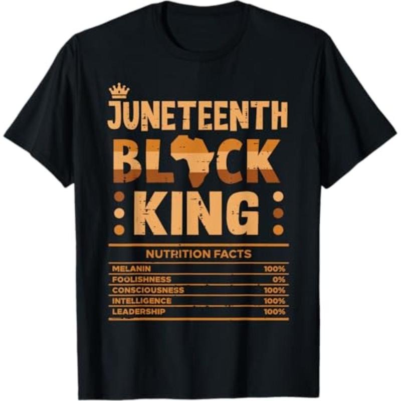 Juneteenth Black King Nutrition Facts Melanin Matching Dad T-Shirt Hoodie, Sweatshirt | UrbanDripWear.com