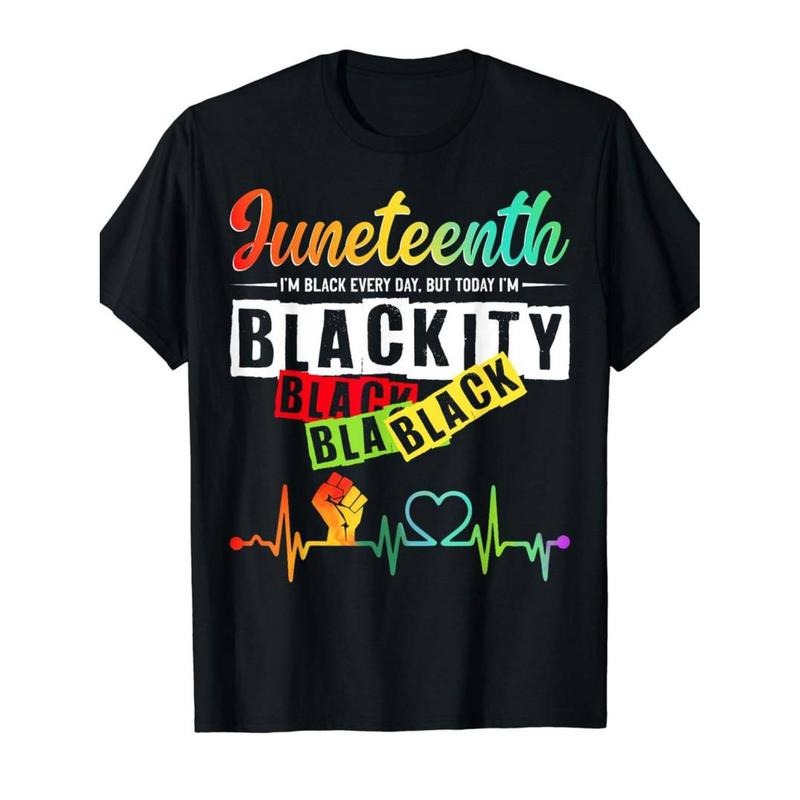 Juneteenth Celebration T- shirt- 100% Cotton Crewneck T- shirt With Applied Letters Hoodie, Sweatshirt | UrbanDripWear.com