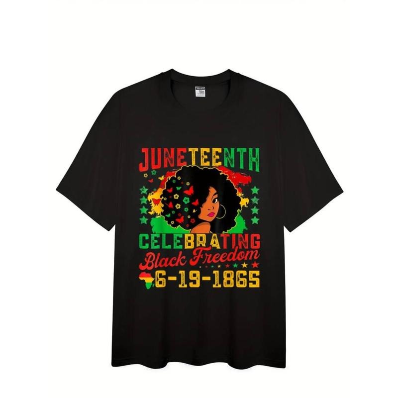 Juneteenth Flag Celebrating Black Freedom Juneteenth 1865 Novelty Awesome Graphic T-Shirt Fashion T Shirts Streetwear...
