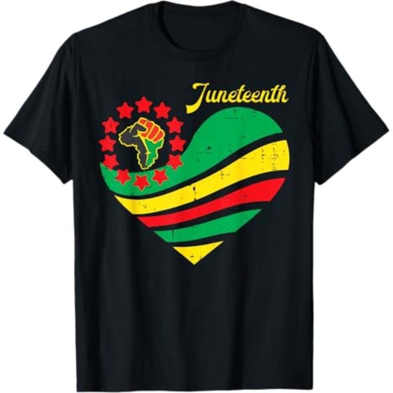 Juneteenth Heart Africa Fist June 19th 1865 Men Women Kids T-Shirt Hoodie, Sweatshirt | UrbanDripWear.com