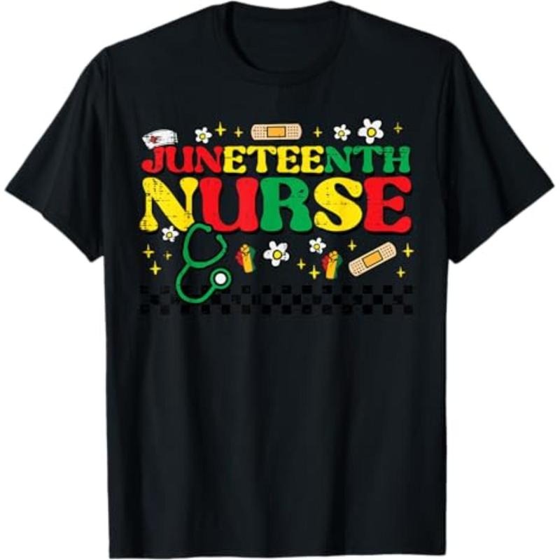 Juneteenth Nurse Groovy Retro African Scrub Top Black Women T-Shirt Hoodie, Sweatshirt | UrbanDripWear.com