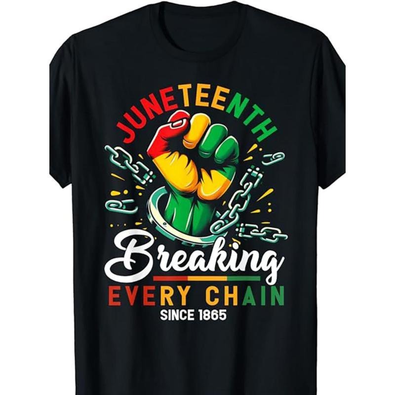 Juneteenth T-Shirt Mens African American Freedom 1865 Novelty T-Shirt, Mens T-Shirt, Short Sleeve, Everyday Wear and...