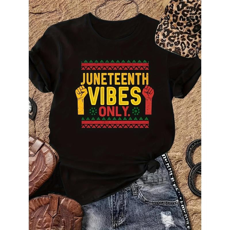 Juneteenth Vibes Only Graphic T-Shirt