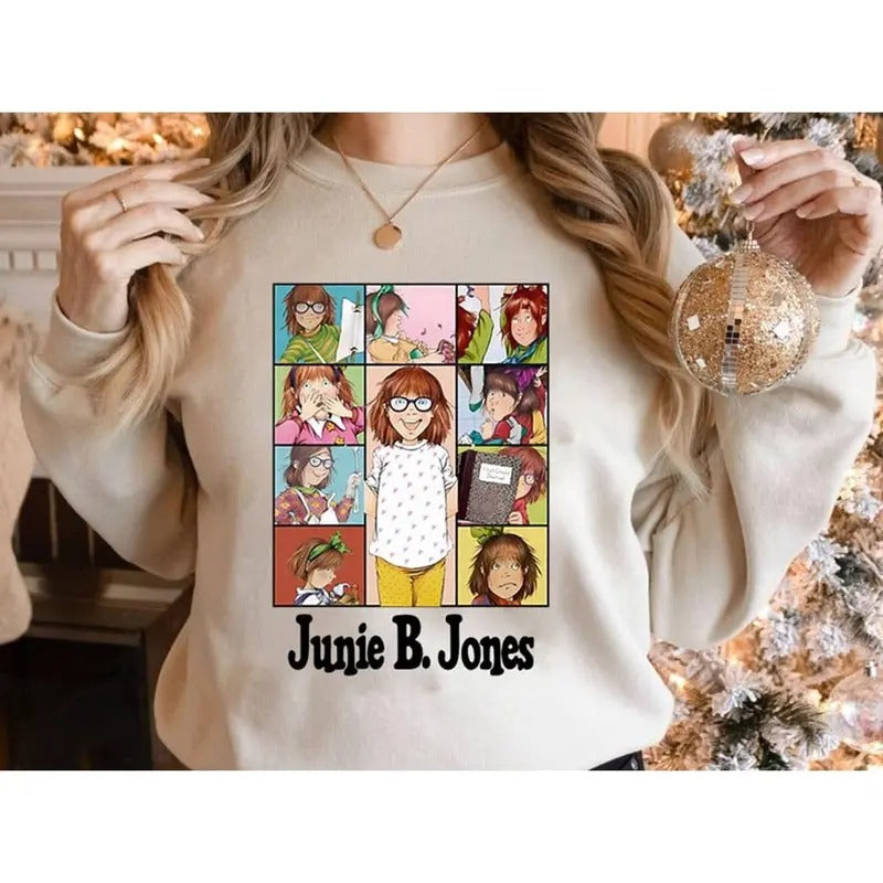 Juniee B Jones Children's Books Shirt, Retro Groovy Junie B Teacher Shirt, Kindergarten Teacher Tees, Teacher Life Tees,...