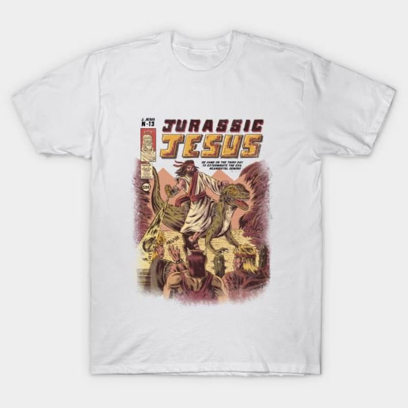 Jurassic Jesus Dinosaur T-Shirt - Holy Roar Christian Tee Hoodie, Sweatshirt | UrbanDripWear.com