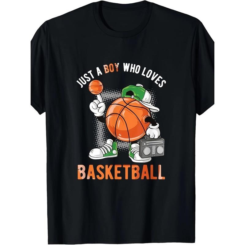 Just A Boy Who Loves Basketball Men T-Shirt -  Cotton T-shirt Made in USA Hoodie, Sweatshirt | UrbanDripWear.com