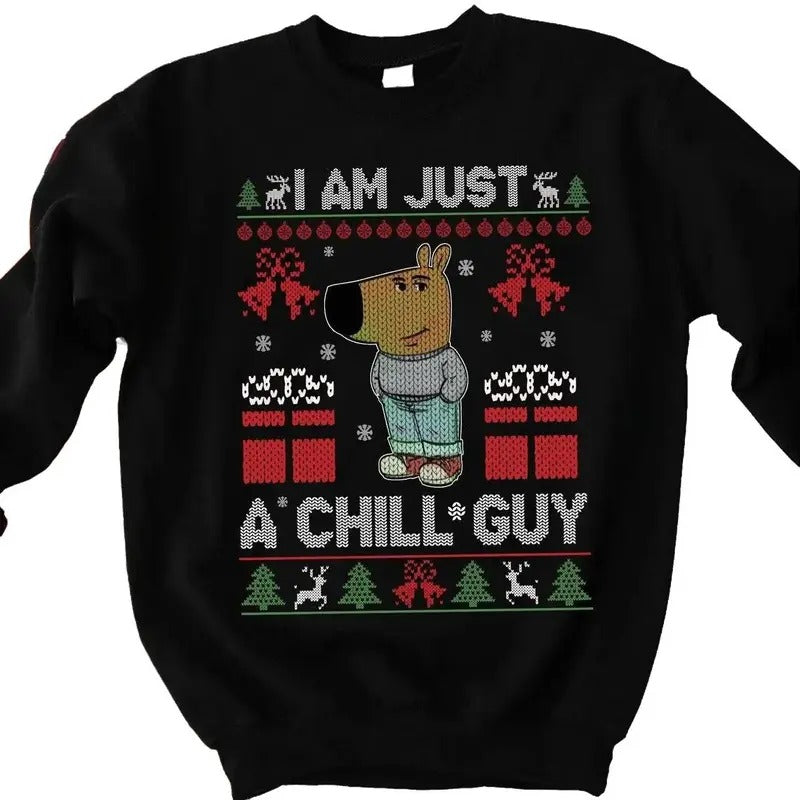 Just A Chill Guy Funny Christmas Shirt, My New Character Chill Guy Shirt, Viral Trending Meme, Gift For Women and Man...