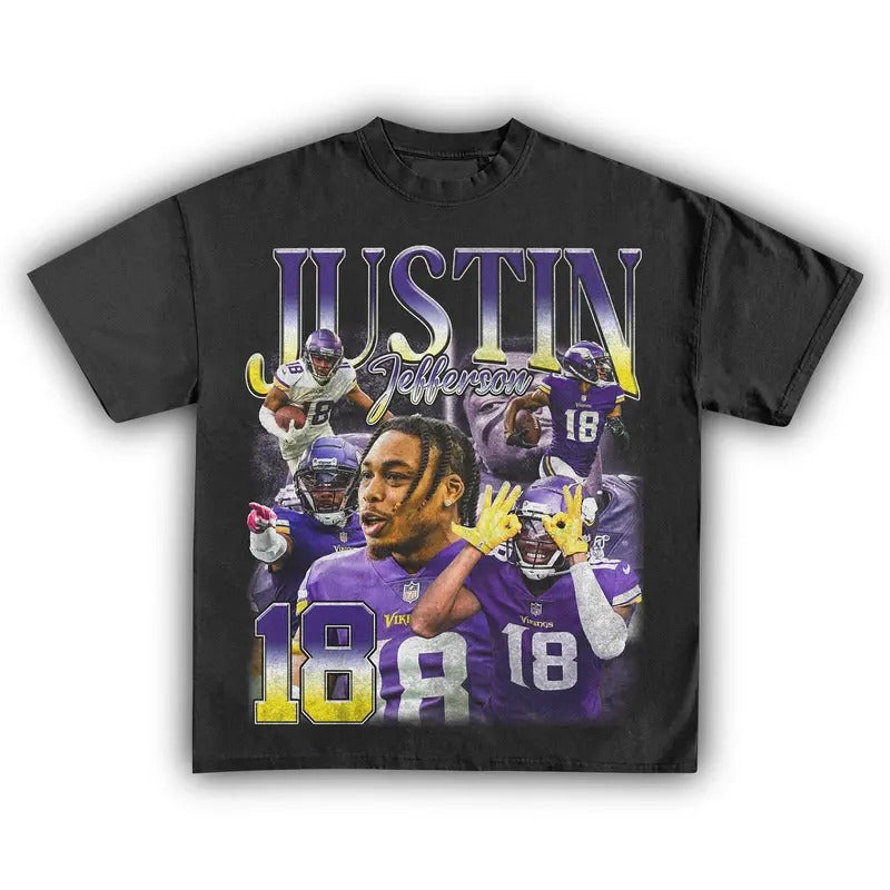 Justin Jefferson T-shirt Sweatshirt Hoodie For Fan_667 - Unisex And Inclusive - Multiple Colorways