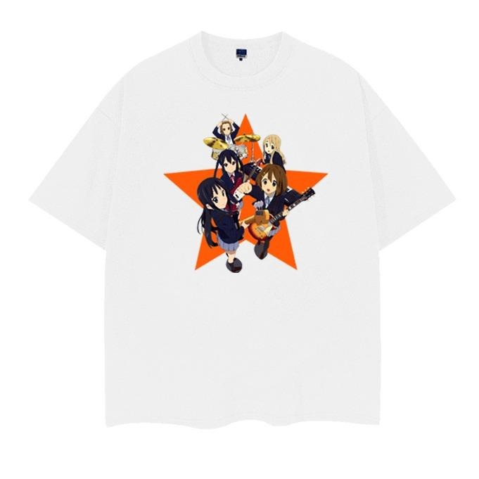 K-On! "Band Practice" Vintage Oversized Tee Anime T-shirt 100% Cotton Original Design Men's Top Streetwear Casual...