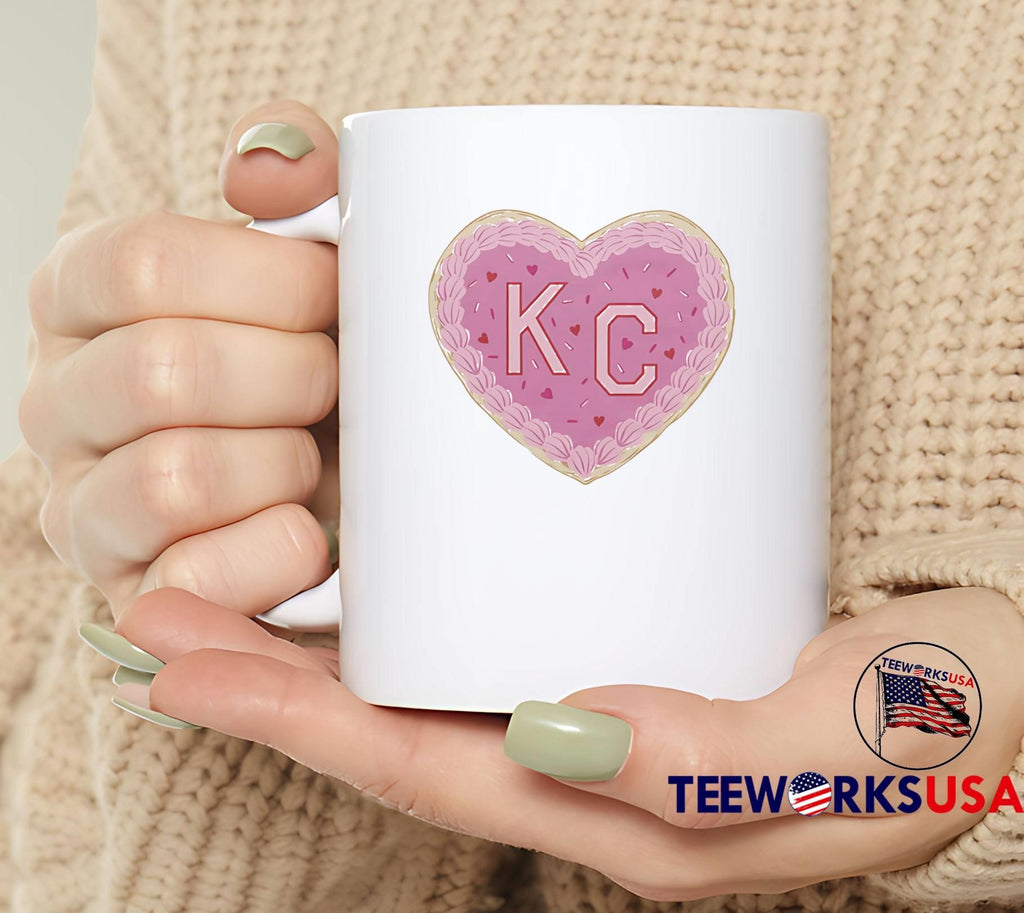 KC heart shape frosting decoration birthday party shirt