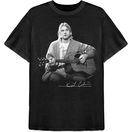 Kurt Cobain | Official Band T-Shirt | Guitar Live Photo
