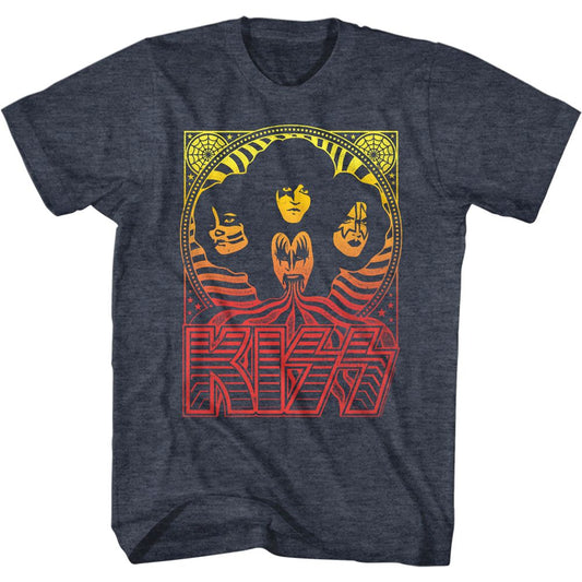 KISS - Waves - Short Sleeve - Heather - Adult - T-Shirt