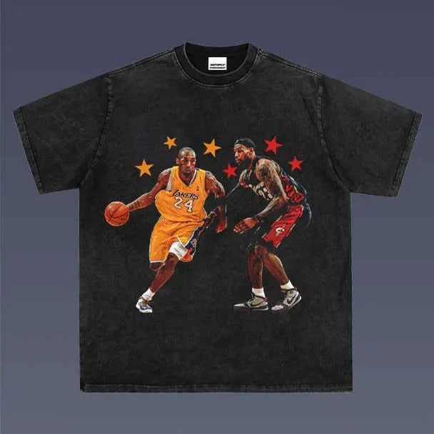 KOBE VS LEBRON 1.1 VINTAGE TEE | MEN'S GRAPHIC T-SHIRT SWEATSHIRT HOODIE | GIFT FOR FAN | UrbanDripWear.com