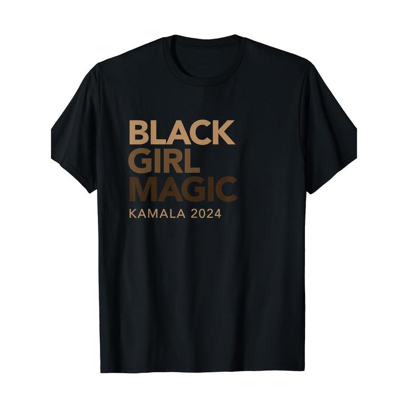 Kamala Harris 2024 Black Girl Magic with Melanin T-shirt, Men's T-shirt Made in USA Hoodie, Sweatshirt | UrbanDripWear.com