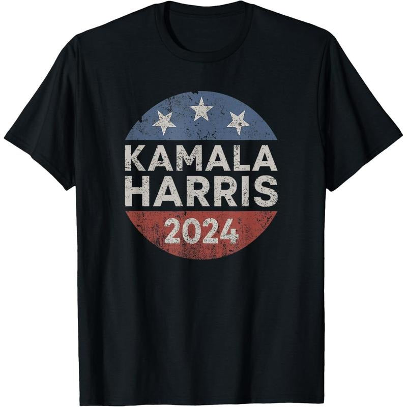 Kamala Harris 2024 For President Retro Button Election T-Shirt made in usa Hoodie, Sweatshirt | UrbanDripWear.com