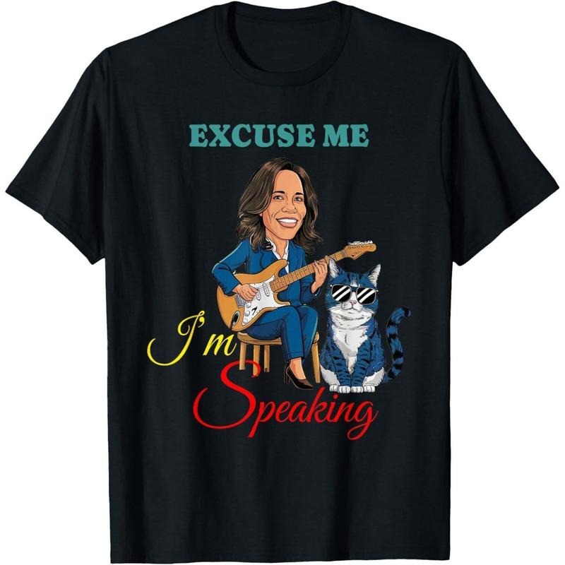Kamala Harris Guitar Excuse Me I m Speaking - Cat Lady Quote T-Shirt style 02 Hoodie, Sweatshirt | UrbanDripWear.com