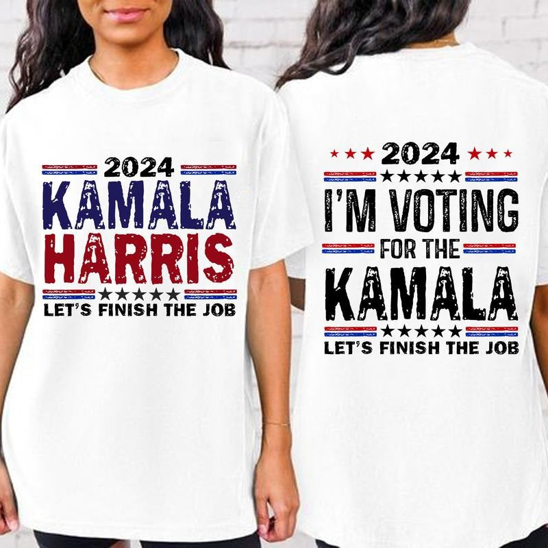Kamala Harris Let's Finish The Job Shirt, Election 2024 Shirt, Harris Shirt, President Kamala Harris 2024 Shirt, Madam...
