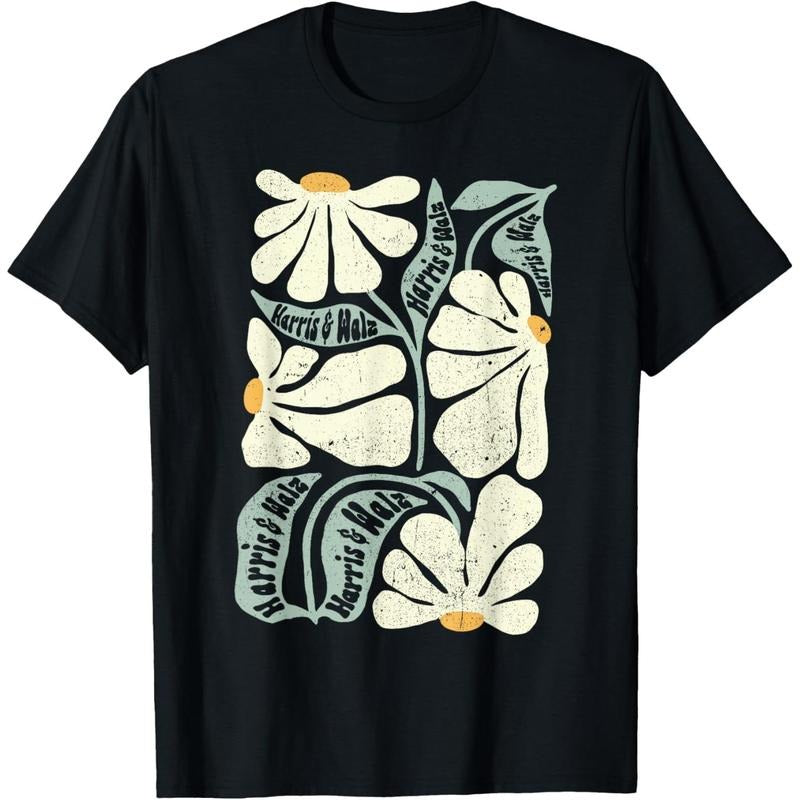 Kamala Harris Waltz Hand Drawn Flower Brighter Tomorrow 2024 T-Shirt made in usa Hoodie, Sweatshirt | UrbanDripWear.com