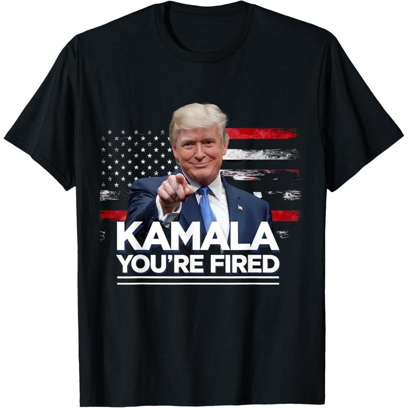 Kamala You're Fired Funny President Trump Laughing At Kamala T-Shirt Hoodie, Sweatshirt | UrbanDripWear.com