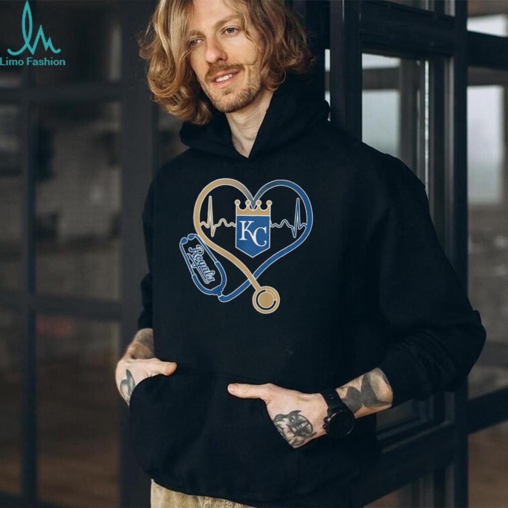 Kansas City Royals Stethoscope Heartbeat Nurse & Medical Fan T Shirt