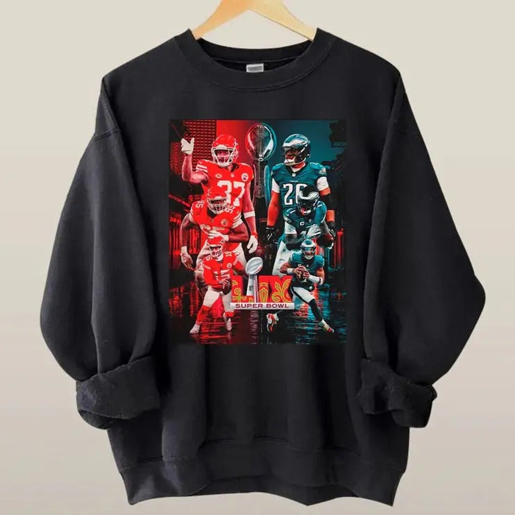 Kansas City Vs Philadelphia Super B0wl LIX Matchup Sweatshirt T-Shirts, Hoodie | UrbanDripWear.com