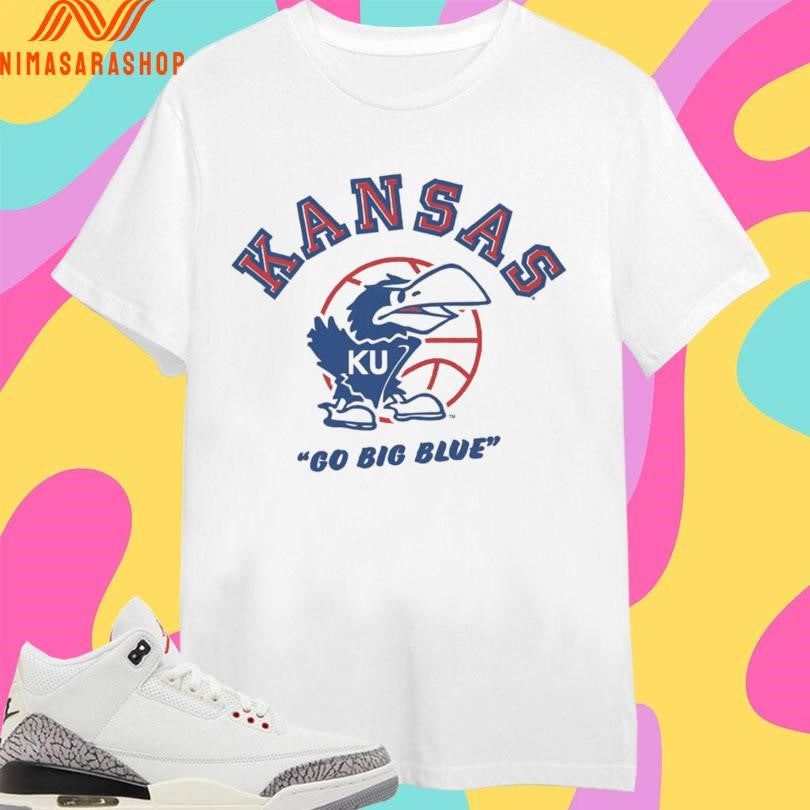 Kansas Go Big Blue Basketball Vintage Shirts