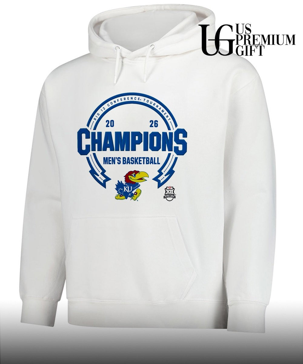 Kansas Jayhawks Big 12 Conference Tournament 2026 Champions Men’s Basketball shirt