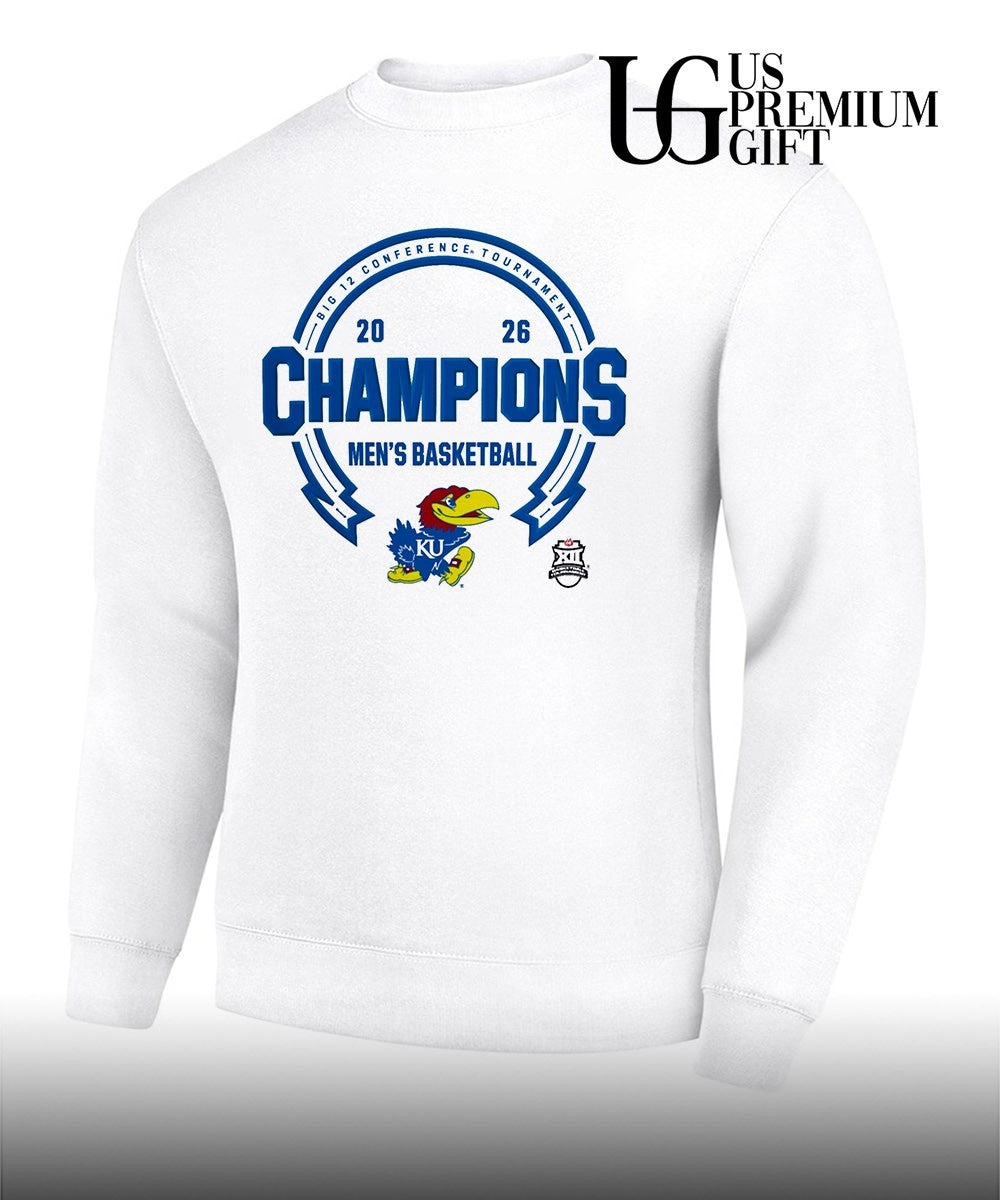 Kansas Jayhawks Big 12 Conference Tournament 2026 Champions Men’s Basketball shirt