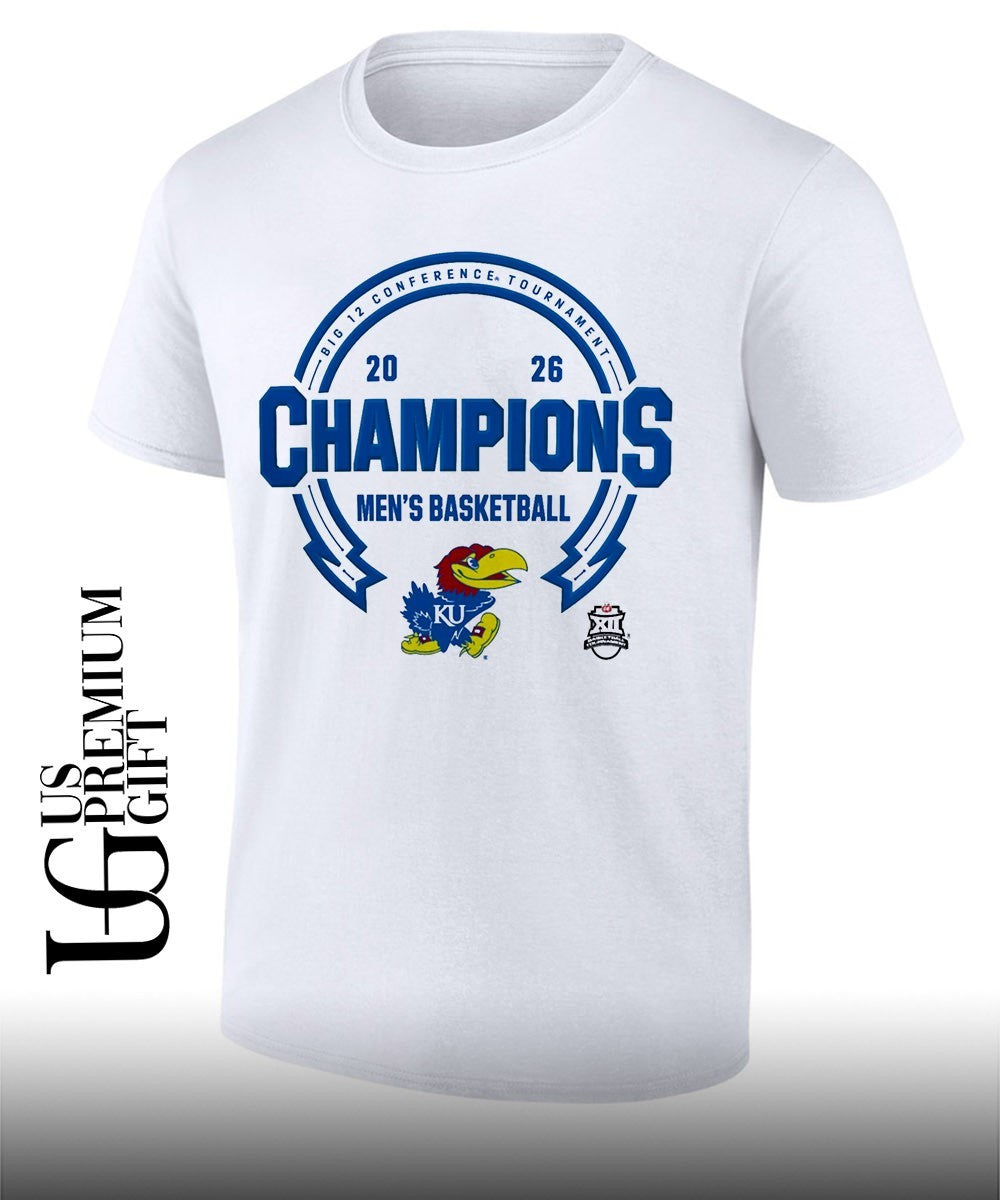 Kansas Jayhawks Big 12 Conference Tournament 2026 Champions Men’s Basketball shirt