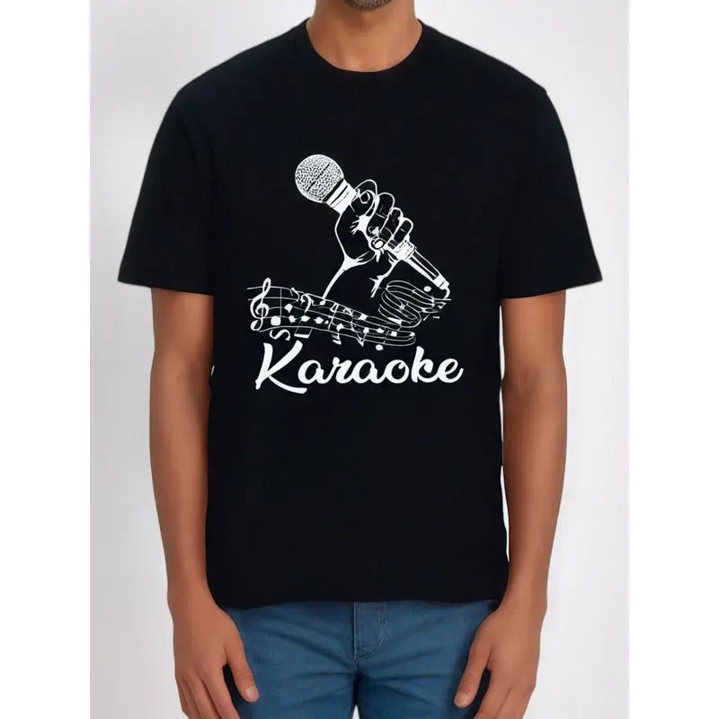 Karaoke Bar Singer Party Music Microphone Notes Song Gift T-Shirt Made in USA Hoodie, Sweatshirt | UrbanDripWear.com