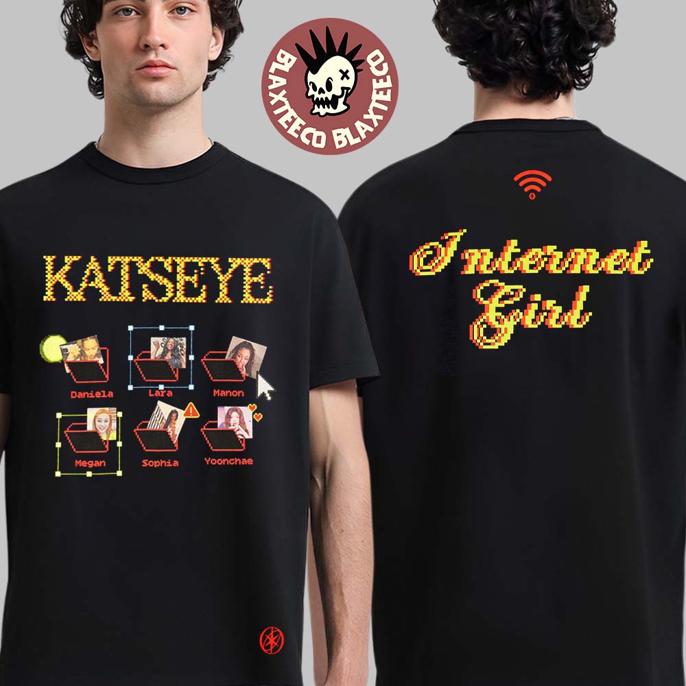 Katseye Internet Girl Album Merch Members Memes Two Sided T-Shirt