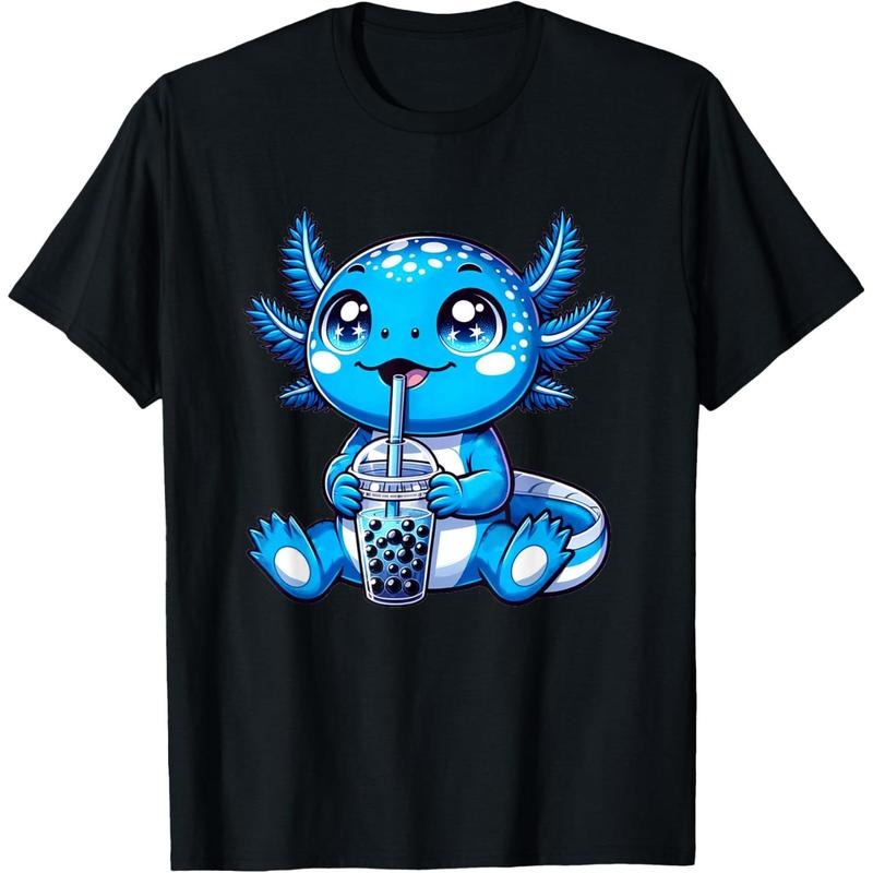 Kawaii Axolotl Boba Tea Anime Bubble Tea Axolotl T-Shirt made in usa Hoodie, Sweatshirt | UrbanDripWear.com