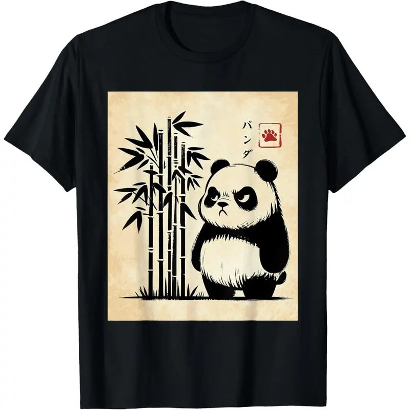 Kawaii Panda Ink Japanese Streetwear Novelty Funny Panda T-Shirt Made in USA Hoodie, Sweatshirt | UrbanDripWear.com
