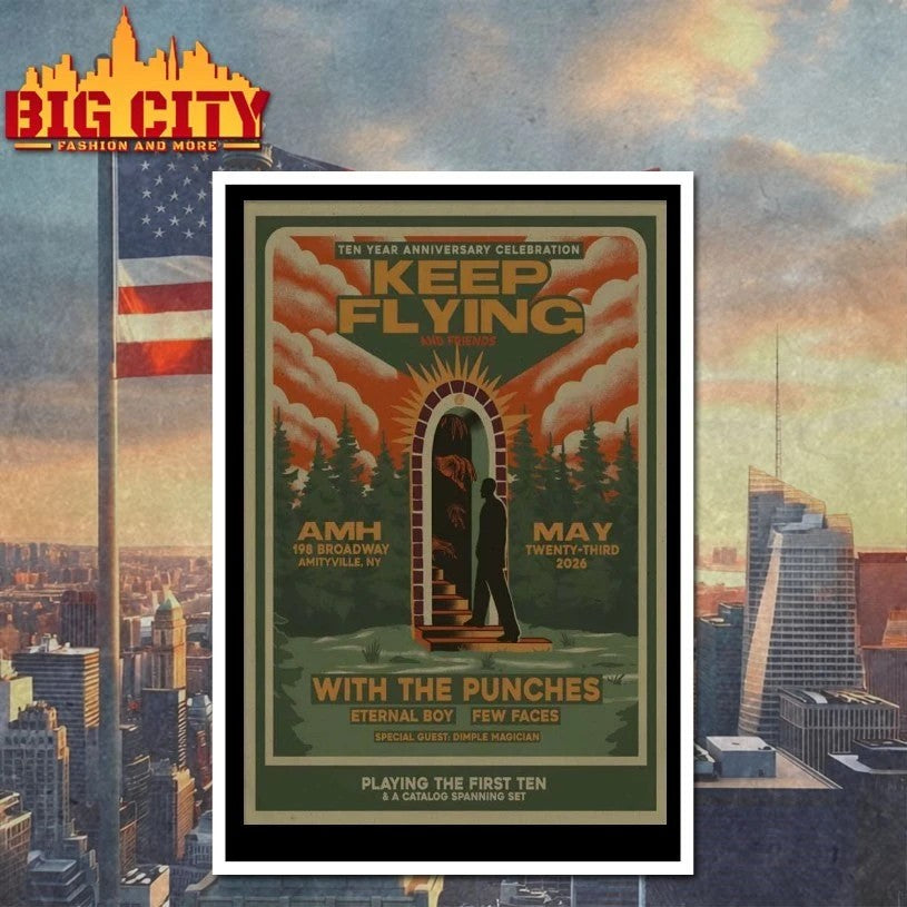 Keep Flying Tour Amityville NY On May 23 2026 Poster T-shirt