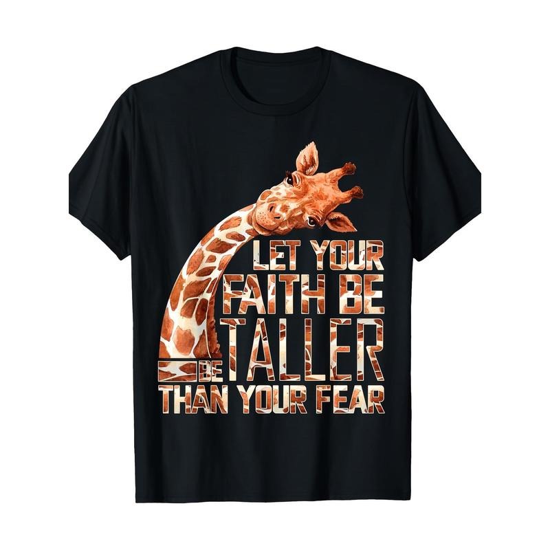 Keep Your Faith Above Fear Giraffe Casual Comfort Men's T-Shirt Made in USA Hoodie, Sweatshirt | UrbanDripWear.com