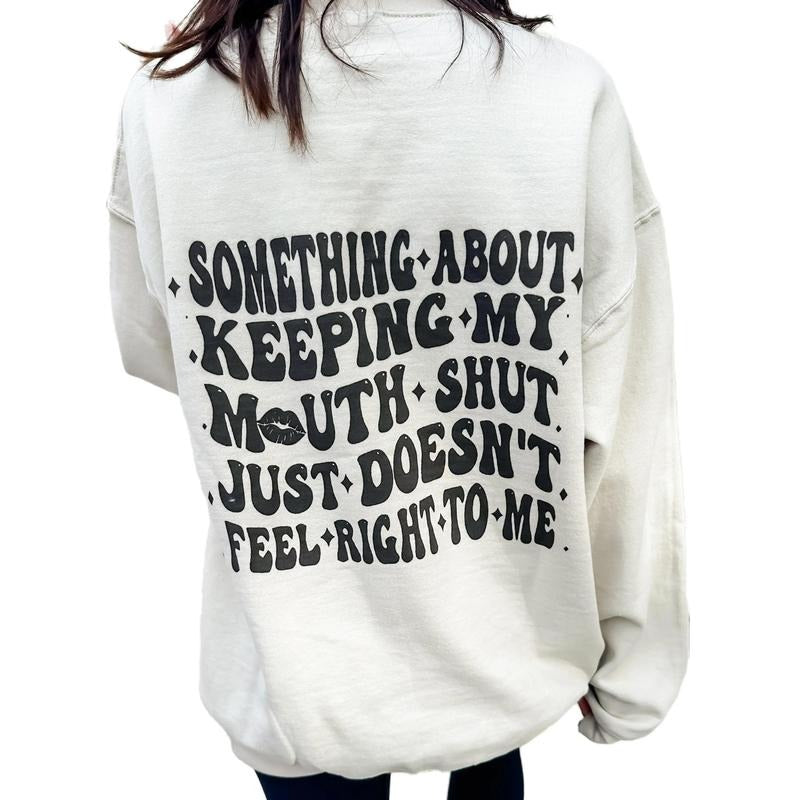Keeping My Mouth Shut Graphic Sweatshirt T-Shirts, Hoodie | UrbanDripWear.com