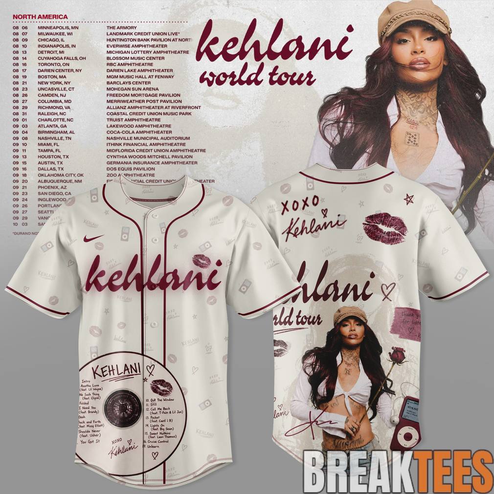 Kehlani Midnight Memories World Tour Special Baseball Jersey