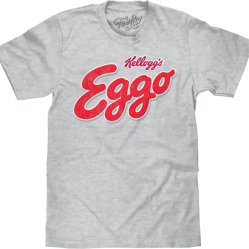 Kellogg's Eggo Waffle Logo T-Shirt - Athletic Gray Hoodie, Sweatshirt | UrbanDripWear.com