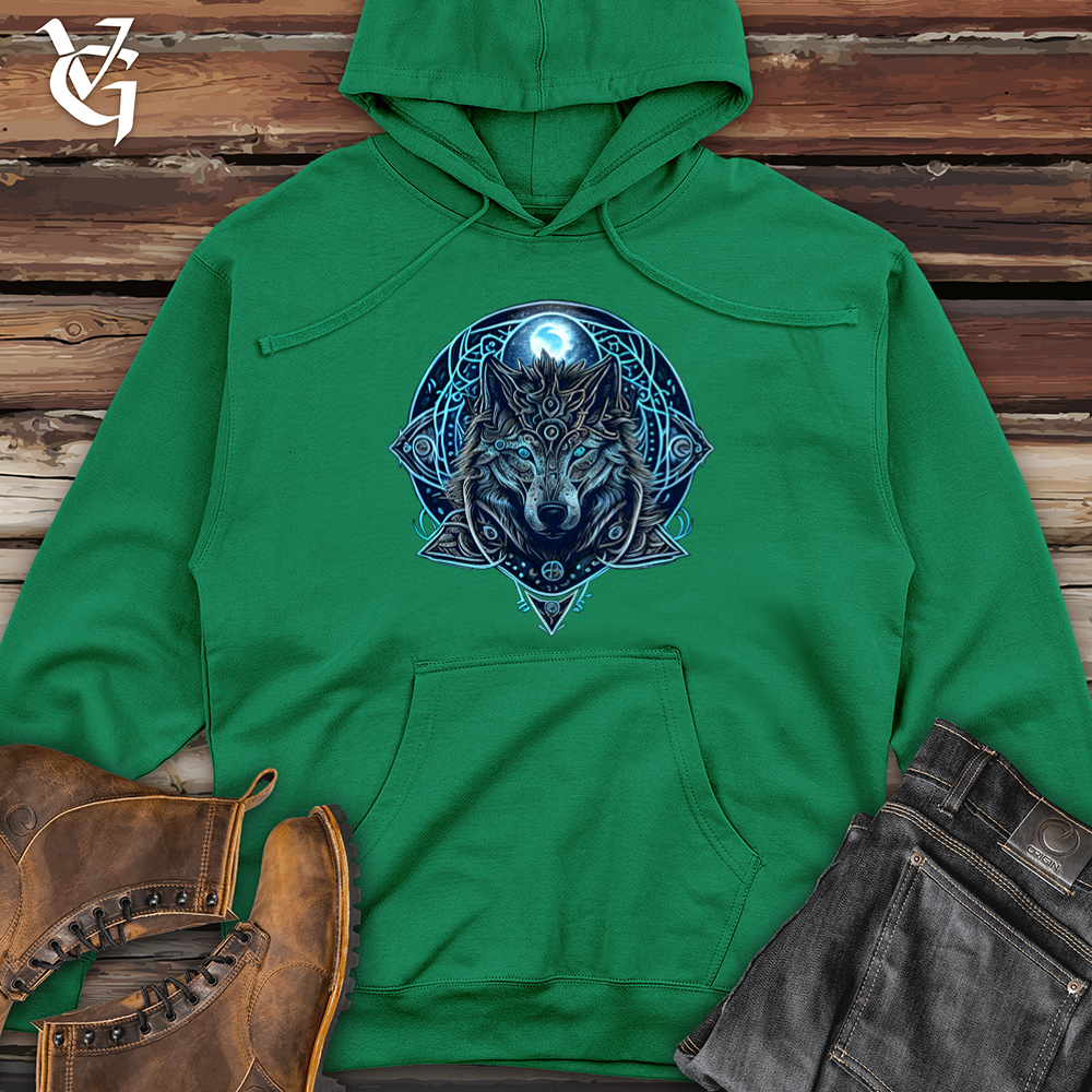 Celtic Fenrir Wolf Midweight Hooded Sweatshirt
