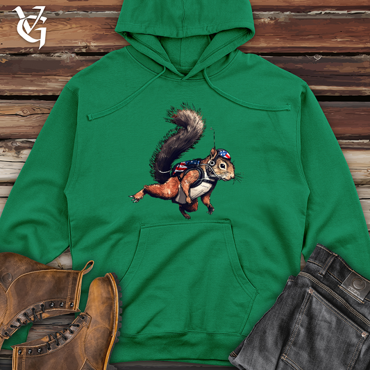 American Skydiving Squirrel Midweight Hooded Sweatshirt