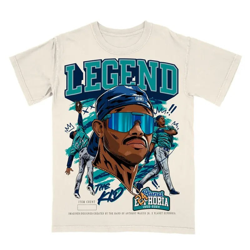 Ken Griffey Jr "The Kid" Planet Euphoria Shirt, Vintage 90s Unisex Tee Various Sizes and Colors, shirt trend Hoodie,...