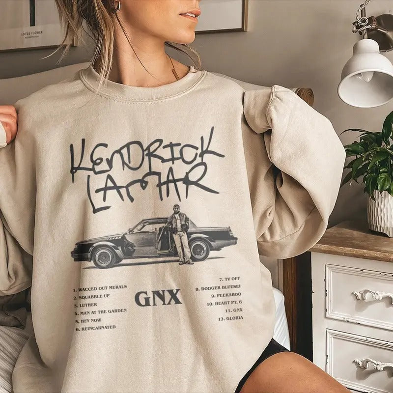 Kendrick Lamar Gnx Shirt, Kendrick Lamar Mustard Sweatshirt, Tv Off Lyrics T Shirt, Unisex Sweater Pullover Tee Hoodie